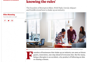 What makes you a disruptor? 'Not knowing the rules'