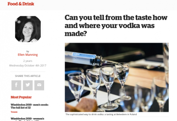 Can you tell from the taste how and where your vodka was made?