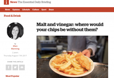Malt and vinegar: where would your chips be without them?