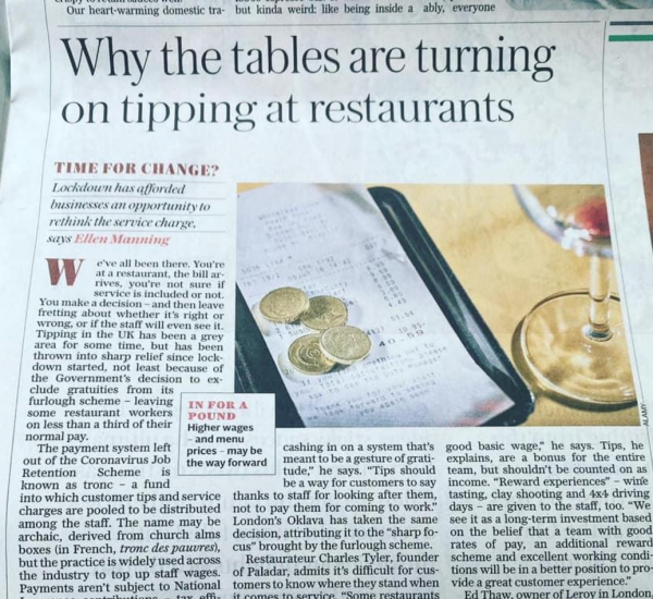 Telegraph Lockdown has afforded businesses an opportunity to rethink the service charge and provide a fairer, less confusing alternative