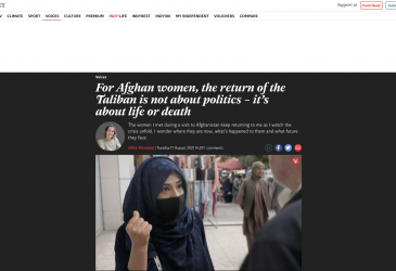 For Afghan women, the return of the Taliban is not about politics – it’s about life or death
